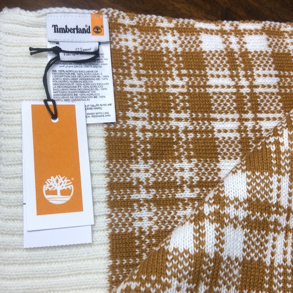 TIMBERLAND Plaid Flat Knit Scarf NWT - Picture 14 of 17